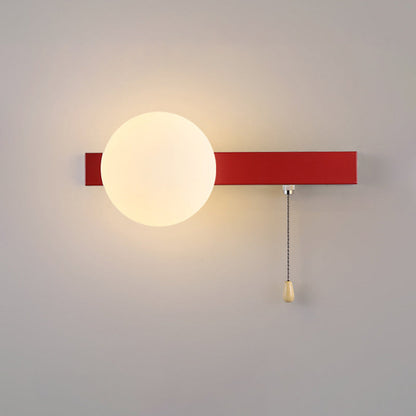 Simplicity Iron Glass 1-Light Zipper Wall Sconce Lamp