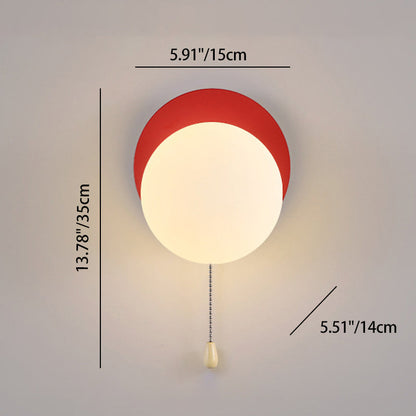 Simplicity Iron Glass 1-Light Zipper Wall Sconce Lamp