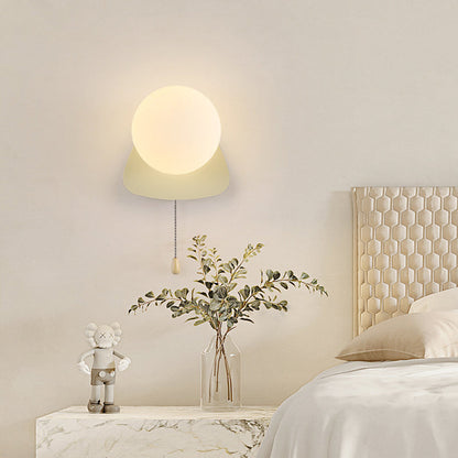 Simplicity Iron Glass 1-Light Zipper Wall Sconce Lamp