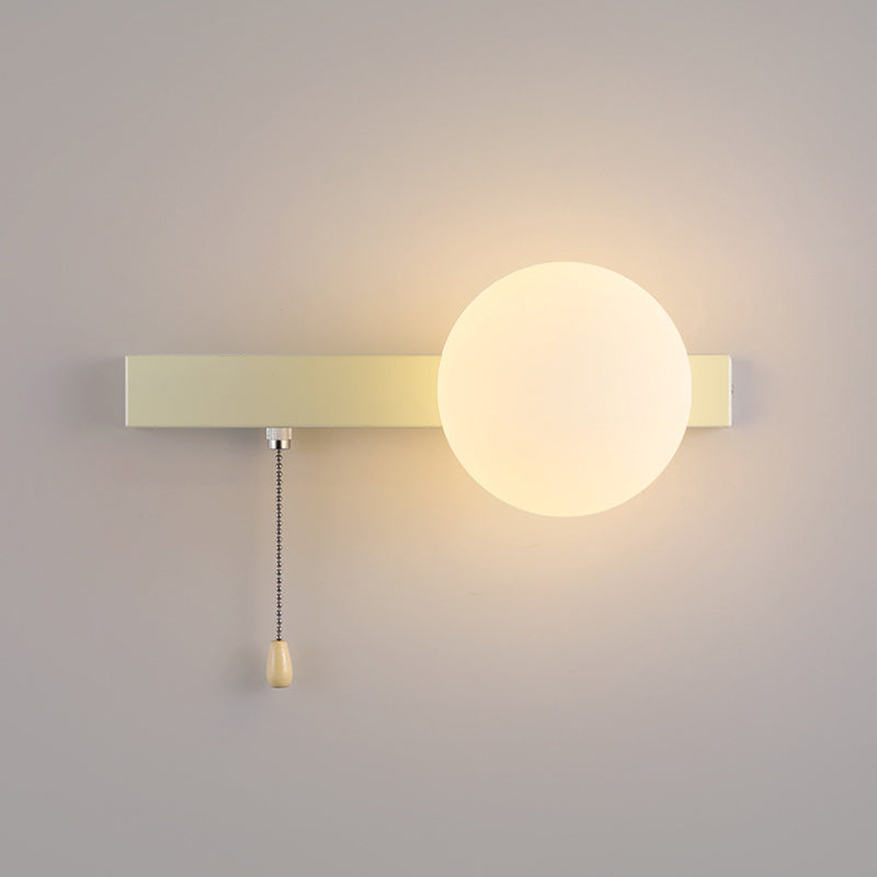 Simplicity Iron Glass 1-Light Zipper Wall Sconce Lamp