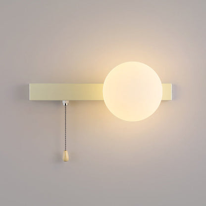 Simplicity Iron Glass 1-Light Zipper Wall Sconce Lamp