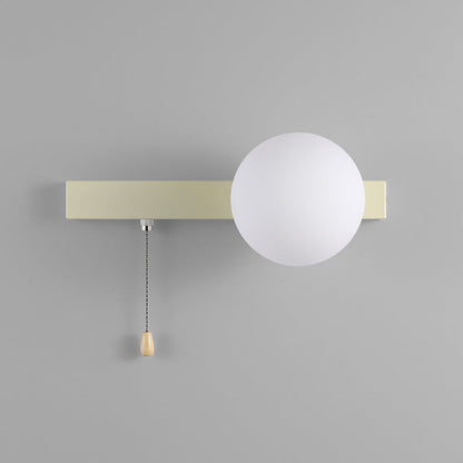 Simplicity Iron Glass 1-Light Zipper Wall Sconce Lamp