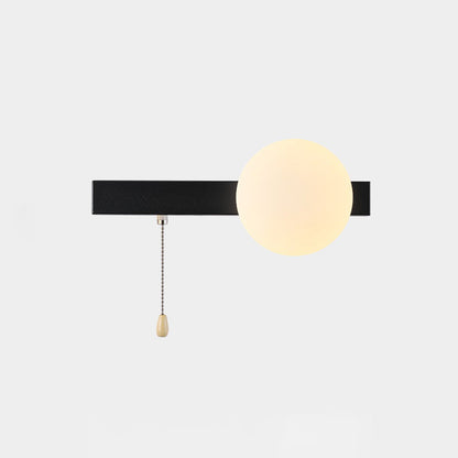 Simplicity Iron Glass 1-Light Zipper Wall Sconce Lamp