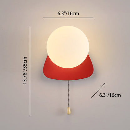 Simplicity Iron Glass 1-Light Zipper Wall Sconce Lamp