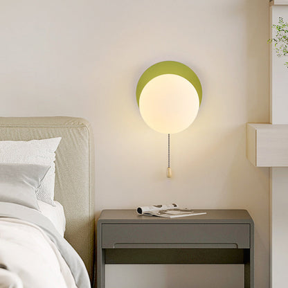 Simplicity Iron Glass 1-Light Zipper Wall Sconce Lamp