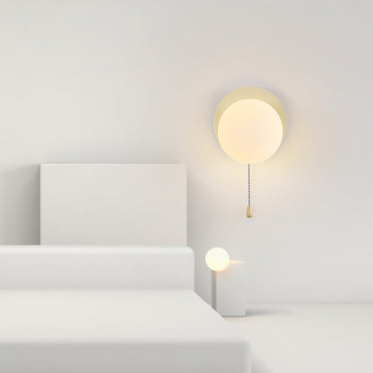 Simplicity Iron Glass 1-Light Zipper Wall Sconce Lamp