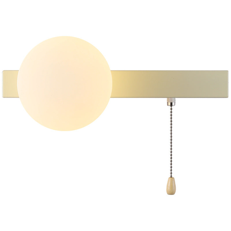 Simplicity Iron Glass 1-Light Zipper Wall Sconce Lamp