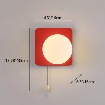 Simplicity Iron Glass 1-Light Zipper Wall Sconce Lamp