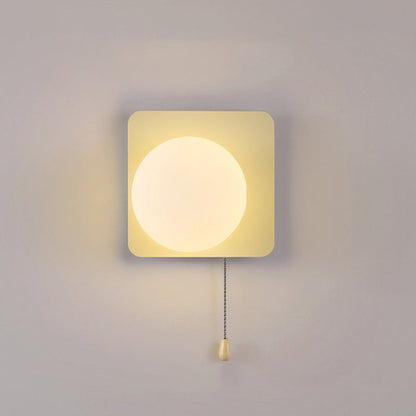 Simplicity Iron Glass 1-Light Zipper Wall Sconce Lamp