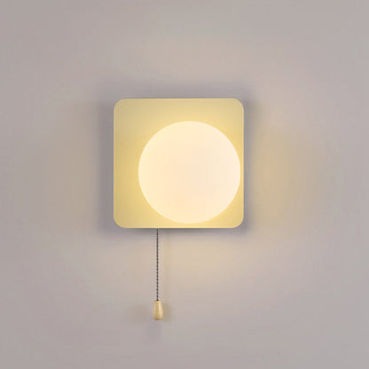 Simplicity Iron Glass 1-Light Zipper Wall Sconce Lamp