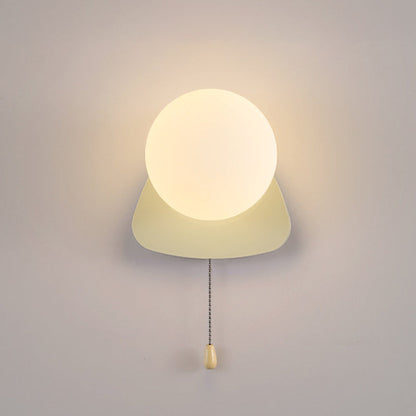 Simplicity Iron Glass 1-Light Zipper Wall Sconce Lamp
