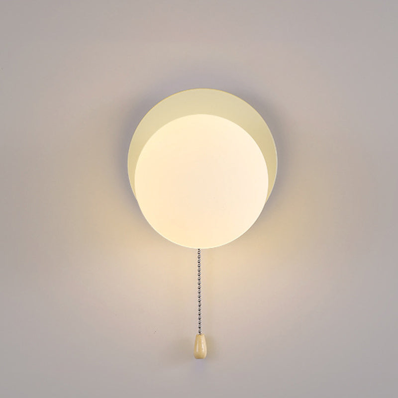 Simplicity Iron Glass 1-Light Zipper Wall Sconce Lamp