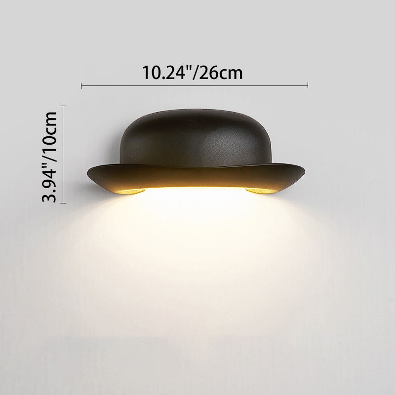 Hat Waterproof Aluminum PC Outdoor LED Wall Sconce Lamp