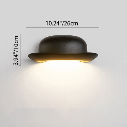 Hat Waterproof Aluminum PC Outdoor LED Wall Sconce Lamp