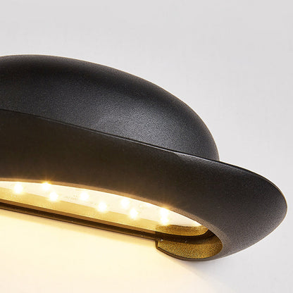 Hat Waterproof Aluminum PC Outdoor LED Wall Sconce Lamp