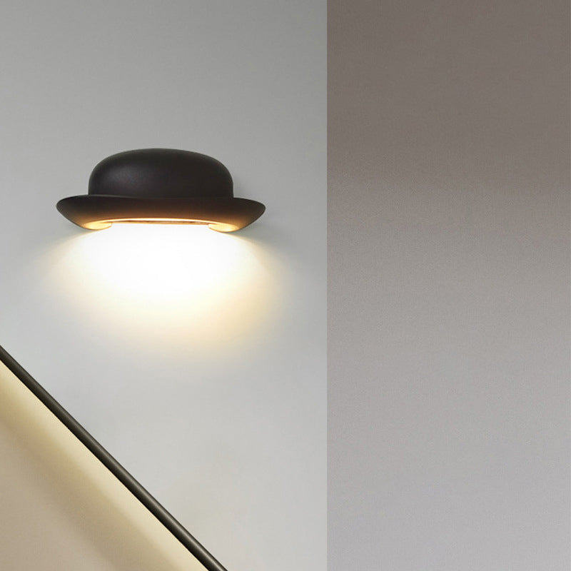 Hat Waterproof Aluminum PC Outdoor LED Wall Sconce Lamp