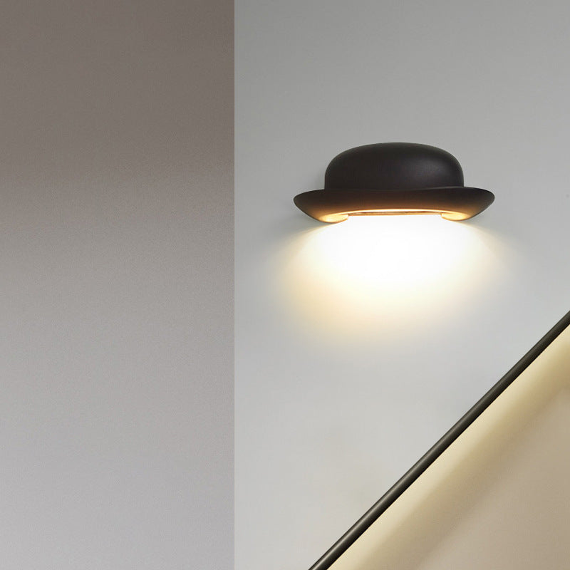 Hat Waterproof Aluminum PC Outdoor LED Wall Sconce Lamp