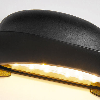 Hat Waterproof Aluminum PC Outdoor LED Wall Sconce Lamp