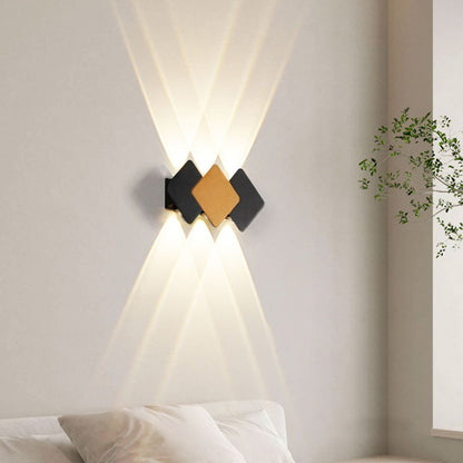 Waterproof Rhombus Aluminum Outdoor LED Wall Sconce Lamp