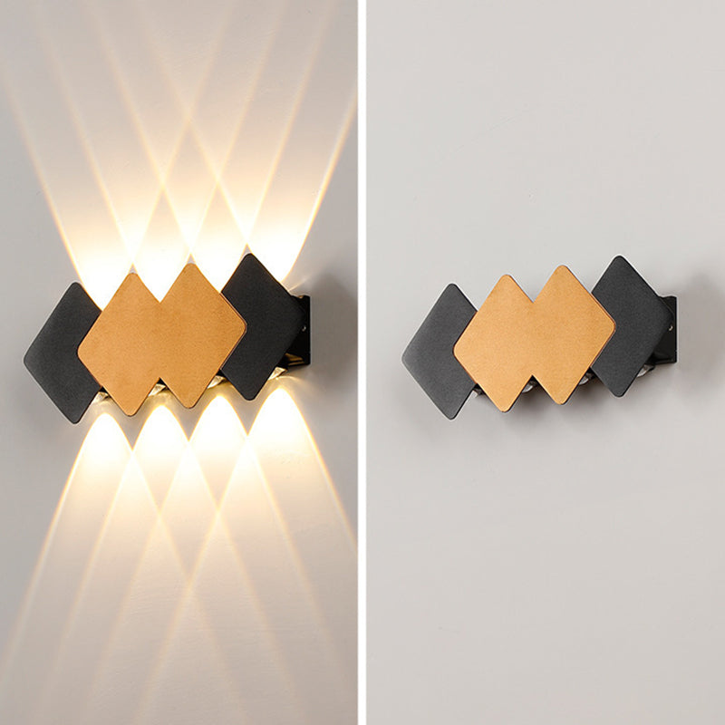 Waterproof Rhombus Aluminum Outdoor LED Wall Sconce Lamp