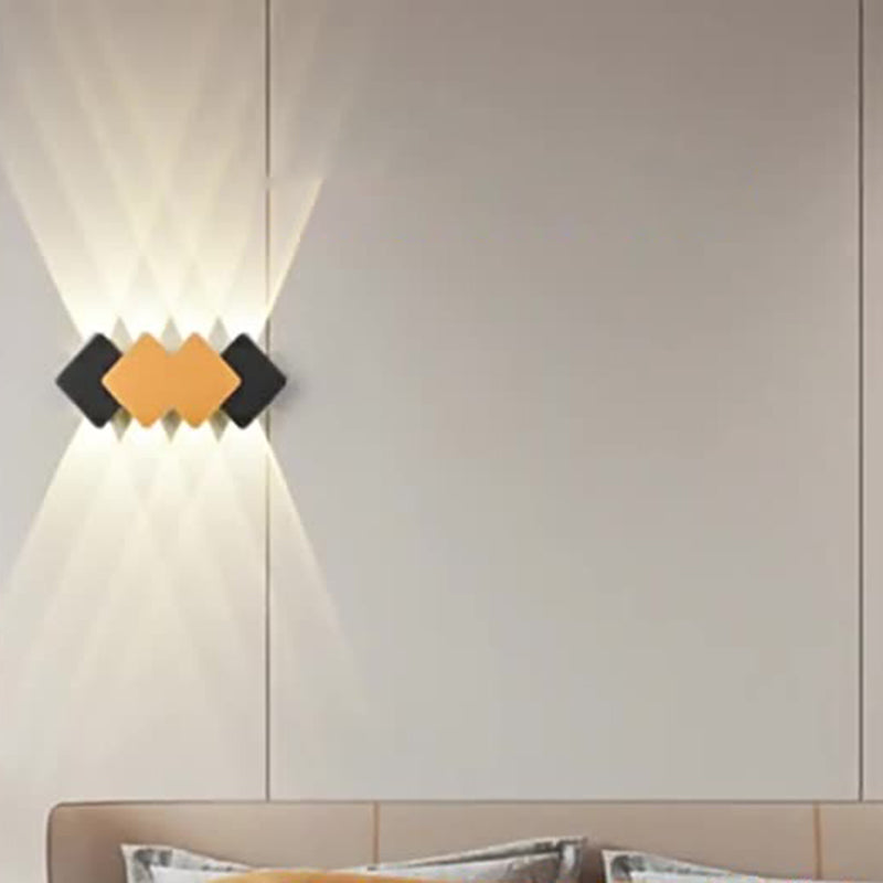 Waterproof Rhombus Aluminum Outdoor LED Wall Sconce Lamp