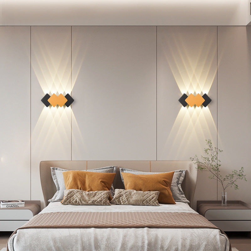 Waterproof Rhombus Aluminum Outdoor LED Wall Sconce Lamp