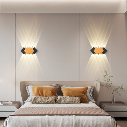 Waterproof Rhombus Aluminum Outdoor LED Wall Sconce Lamp