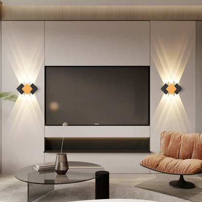 Waterproof Rhombus Aluminum Outdoor LED Wall Sconce Lamp