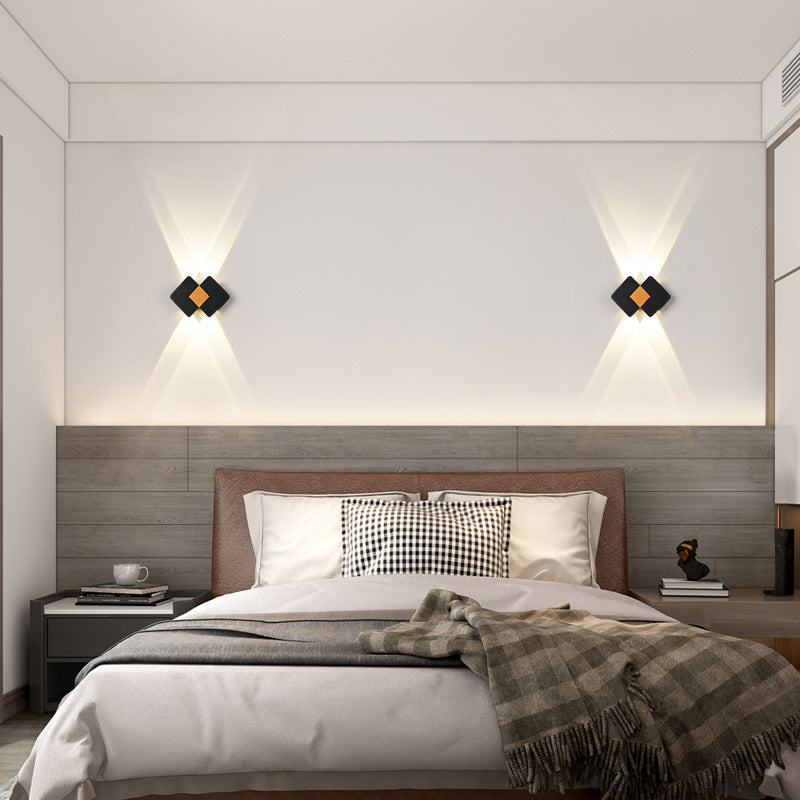 Waterproof Rhombus Aluminum Outdoor LED Wall Sconce Lamp