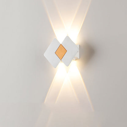 Waterproof Rhombus Aluminum Outdoor LED Wall Sconce Lamp