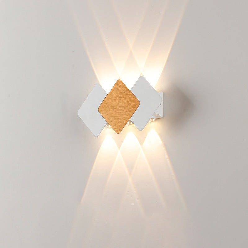 Waterproof Rhombus Aluminum Outdoor LED Wall Sconce Lamp
