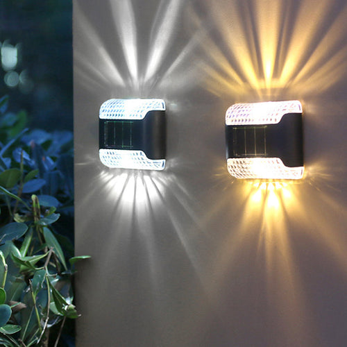 Waterproof Solar Rectangular Plastic LED Wall Sconce Lamp