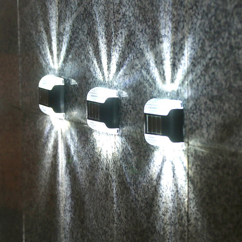 Waterproof Solar Rectangular Plastic LED Wall Sconce Lamp