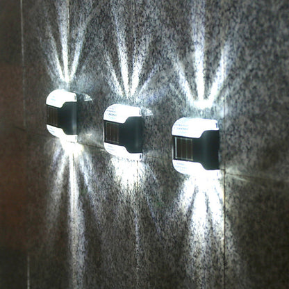 Waterproof Solar Rectangular Plastic LED Wall Sconce Lamp