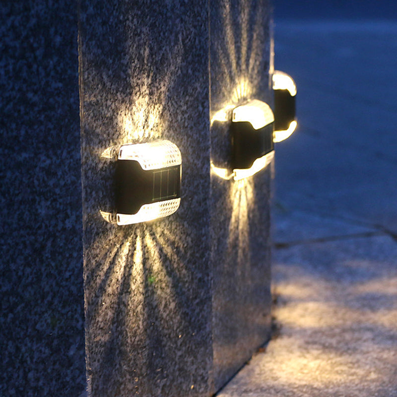 Waterproof Solar Rectangular Plastic LED Wall Sconce Lamp