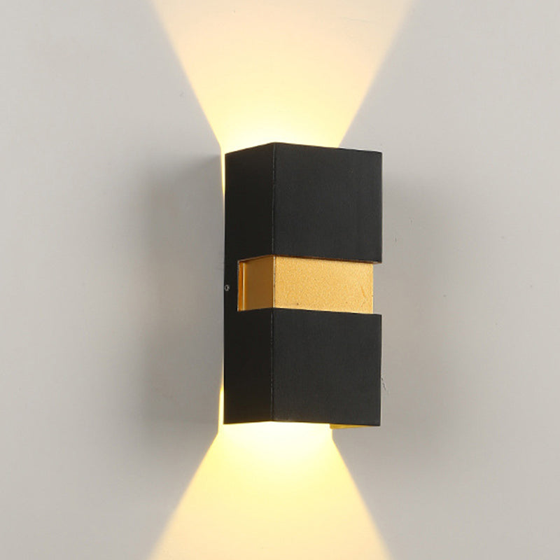 Waterproof Cuboid Aluminum Outdoor LED Wall Sconce Lamp