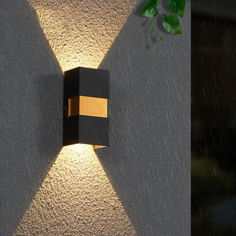 Waterproof Cuboid Aluminum Outdoor LED Wall Sconce Lamp