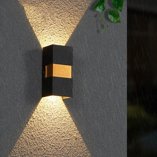 Waterproof Cuboid Aluminum Outdoor LED Wall Sconce Lamp