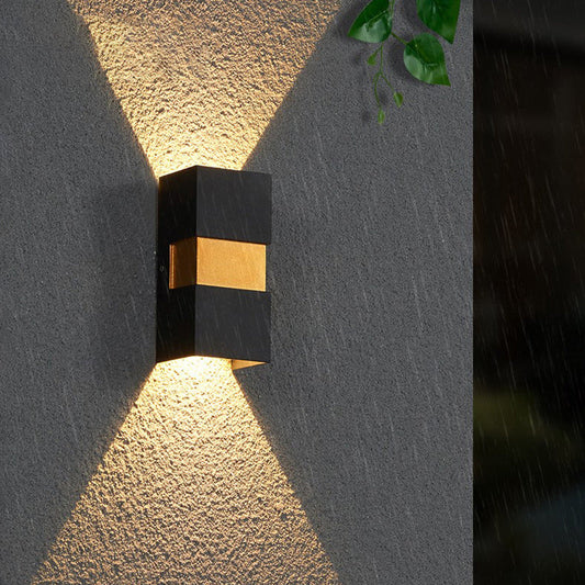 Waterproof Cuboid Aluminum Outdoor LED Wall Sconce Lamp