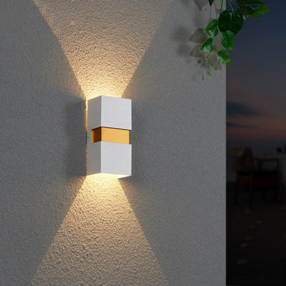 Waterproof Cuboid Aluminum Outdoor LED Wall Sconce Lamp