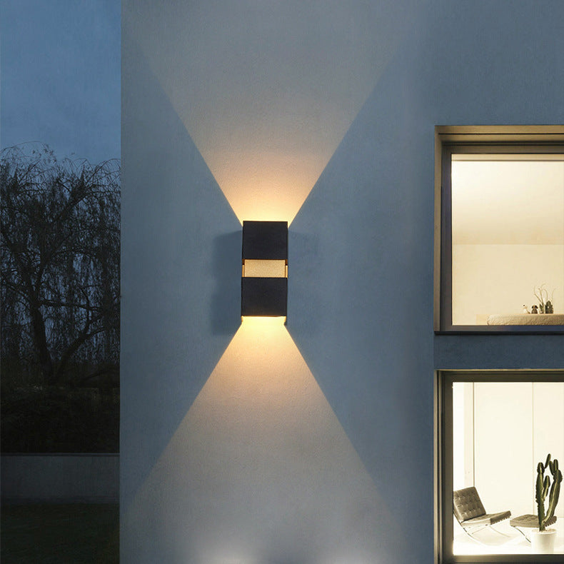 Waterproof Cuboid Aluminum Outdoor LED Wall Sconce Lamp