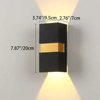 Waterproof Cuboid Aluminum Outdoor LED Wall Sconce Lamp