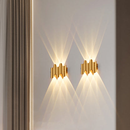 Waterproof Geometric Aluminum PC Outdoor Wall Sconce Lamp