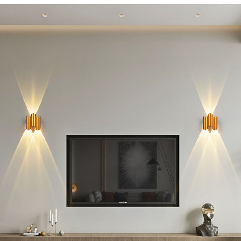 Waterproof Geometric Aluminum PC Outdoor Wall Sconce Lamp