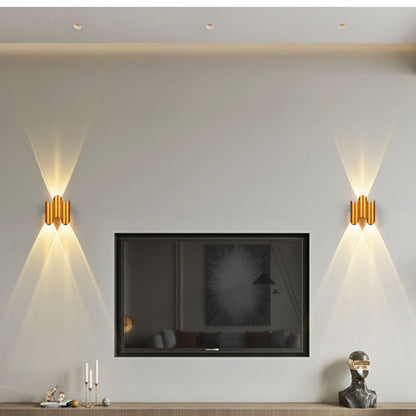 Waterproof Geometric Aluminum PC Outdoor Wall Sconce Lamp