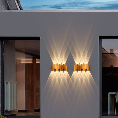 Waterproof Geometric Aluminum PC Outdoor Wall Sconce Lamp