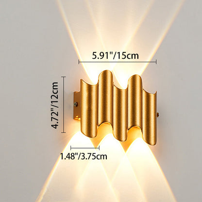 Waterproof Geometric Aluminum PC Outdoor Wall Sconce Lamp
