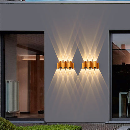 Waterproof Geometric Aluminum PC Outdoor Wall Sconce Lamp