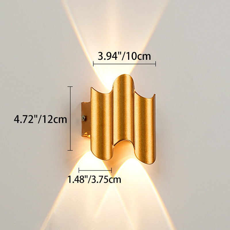 Waterproof Geometric Aluminum PC Outdoor Wall Sconce Lamp