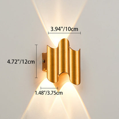Waterproof Geometric Aluminum PC Outdoor Wall Sconce Lamp